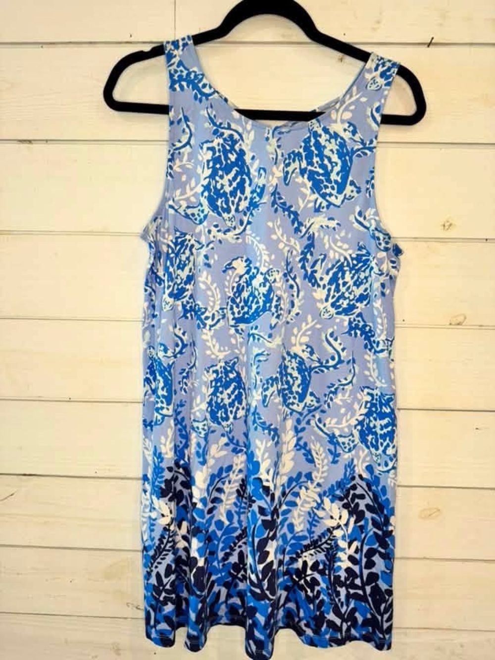 Lilly Pulitzer Blue Multi Floral Print Sleeveless Shift Dress